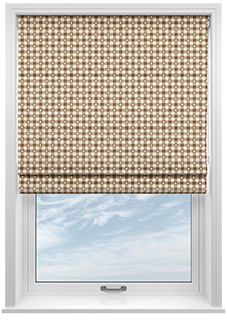 Whaley Great, Gingham Star Sand - Twist&Fit Roman Blind